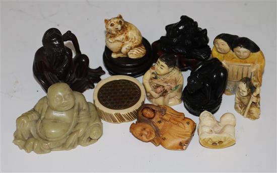 A group of assorted netsuke etc.